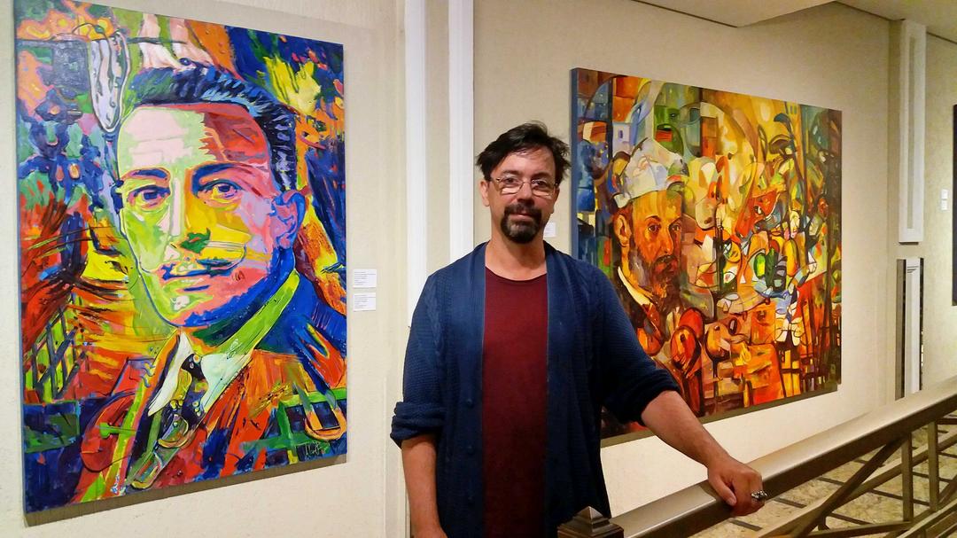 “Retratos Metafísicos” do artista Ari Vicentini, faz homenagem a mestres da arte no Espaço Cultural IPO