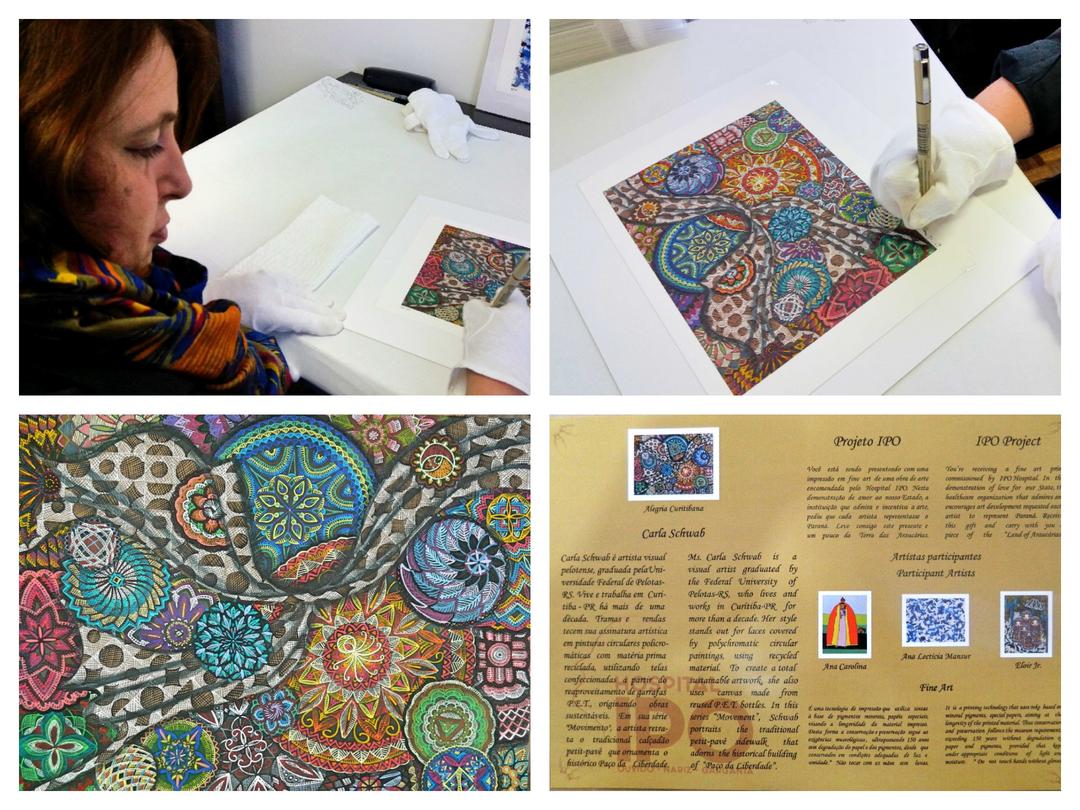 Carla Schwab assina sua 1ª Fine Art para o Projeto Cultural do Hospital IPO