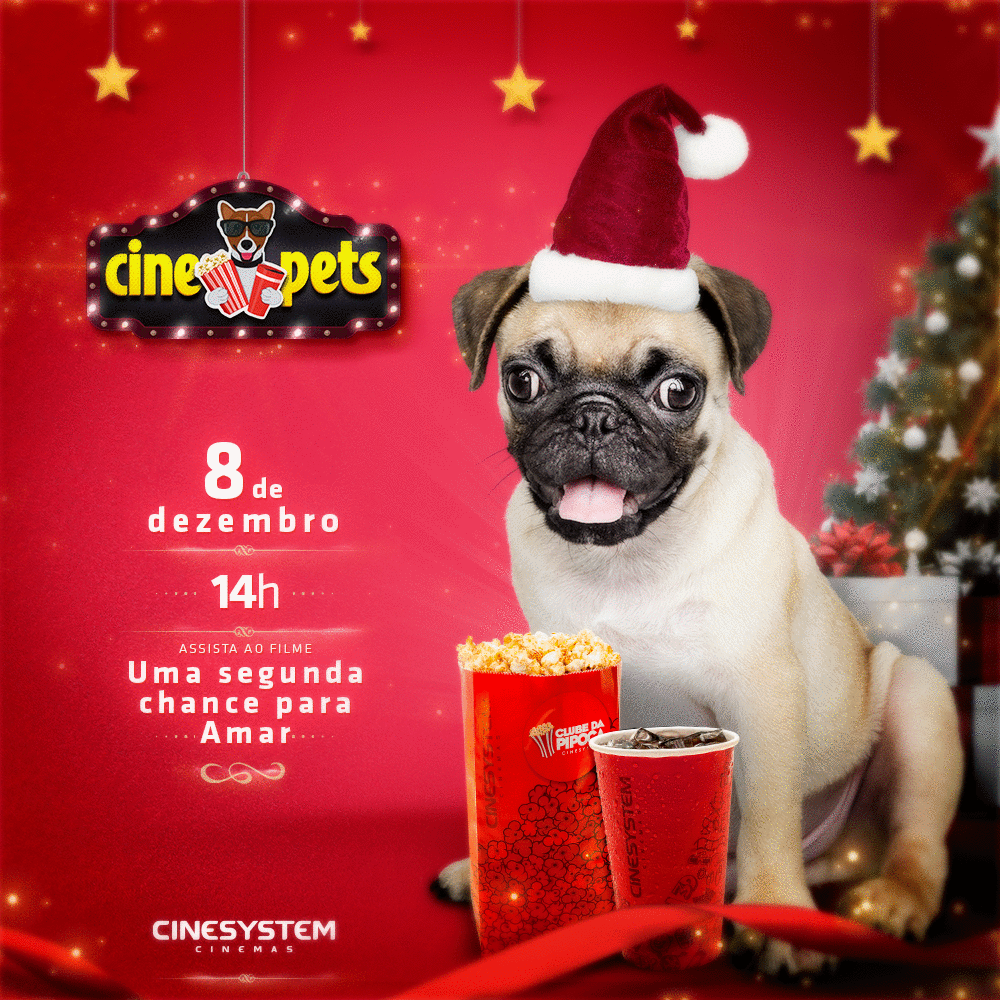 Cine Pets do Shopping Curitiba tem sessão natalina neste domingo (8)