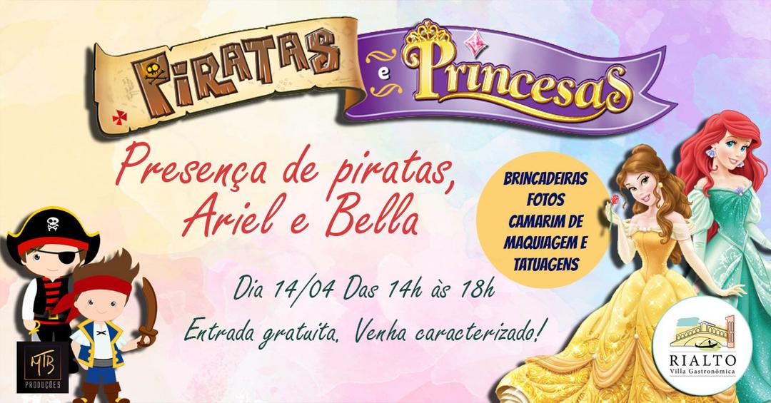 Tarde de piratas e princesas anima criançada na Rialto Villa Gastronômica
