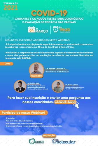 Diagnósticos do Brasil realiza Webinar sobre variantes e novos testes para diagnóstico e eficácia das vacinas