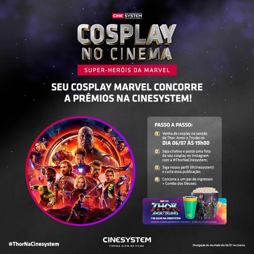 Cinesystem promove competição de cosplay para a estreia de 'Thor - Amor e Trovão', no Shopping Curitiba