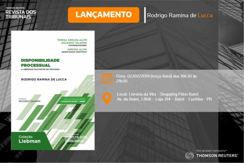Advogado lança livro sobre disponibilidade e liberdade processual na Livraria da Vila